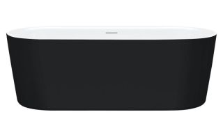 Акриловая ванна Riho Modesty Velvet Sparkle System Fall B090006220 170x76см с аэромассажем заполнение через перелив чёрный матовый/белый матовый